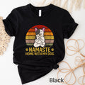 Namaste Shirt | Yoga Dog Funny Gift Meditation Tshirt Pilates Instructor Spiritual Zen Tee