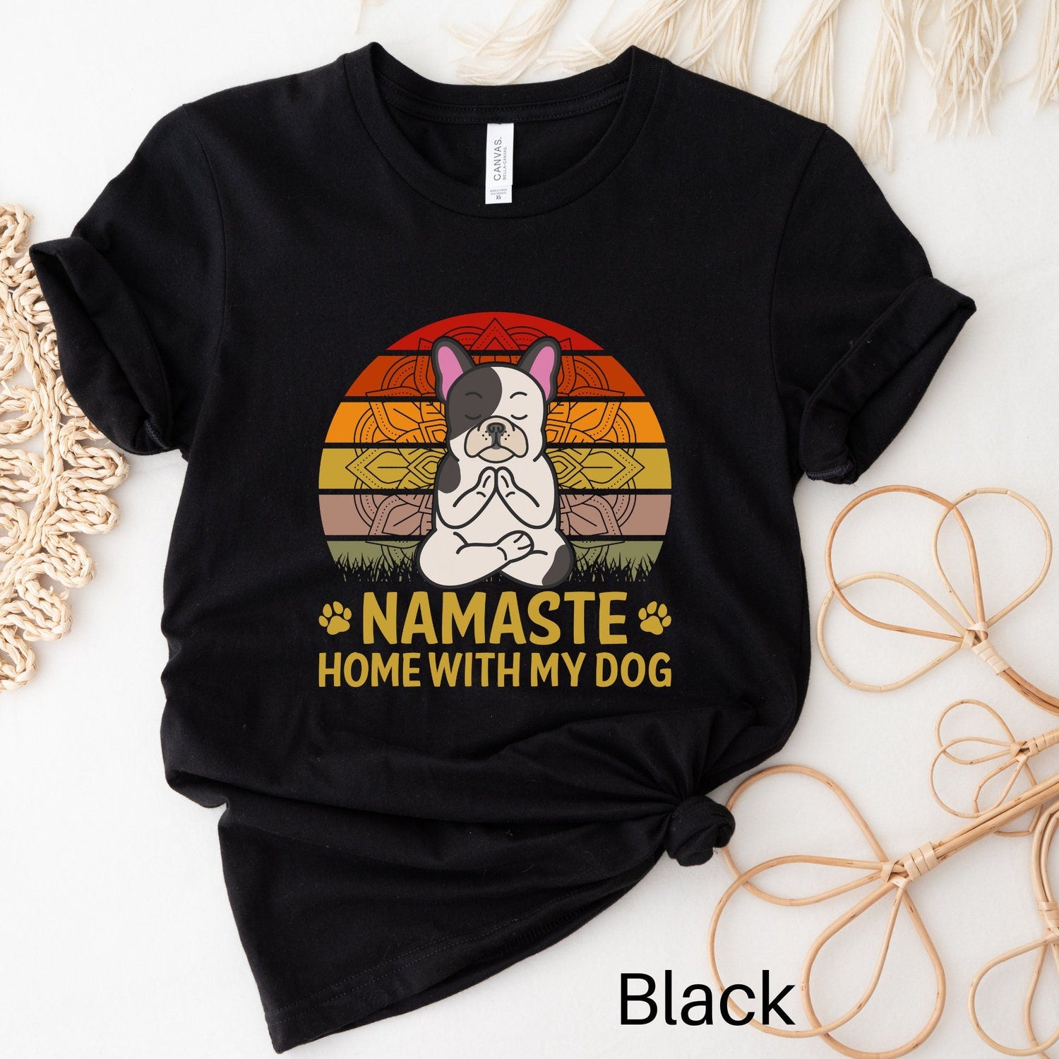 Namaste Shirt | Yoga Dog Funny Gift Meditation Tshirt Pilates Instructor Spiritual Zen Tee