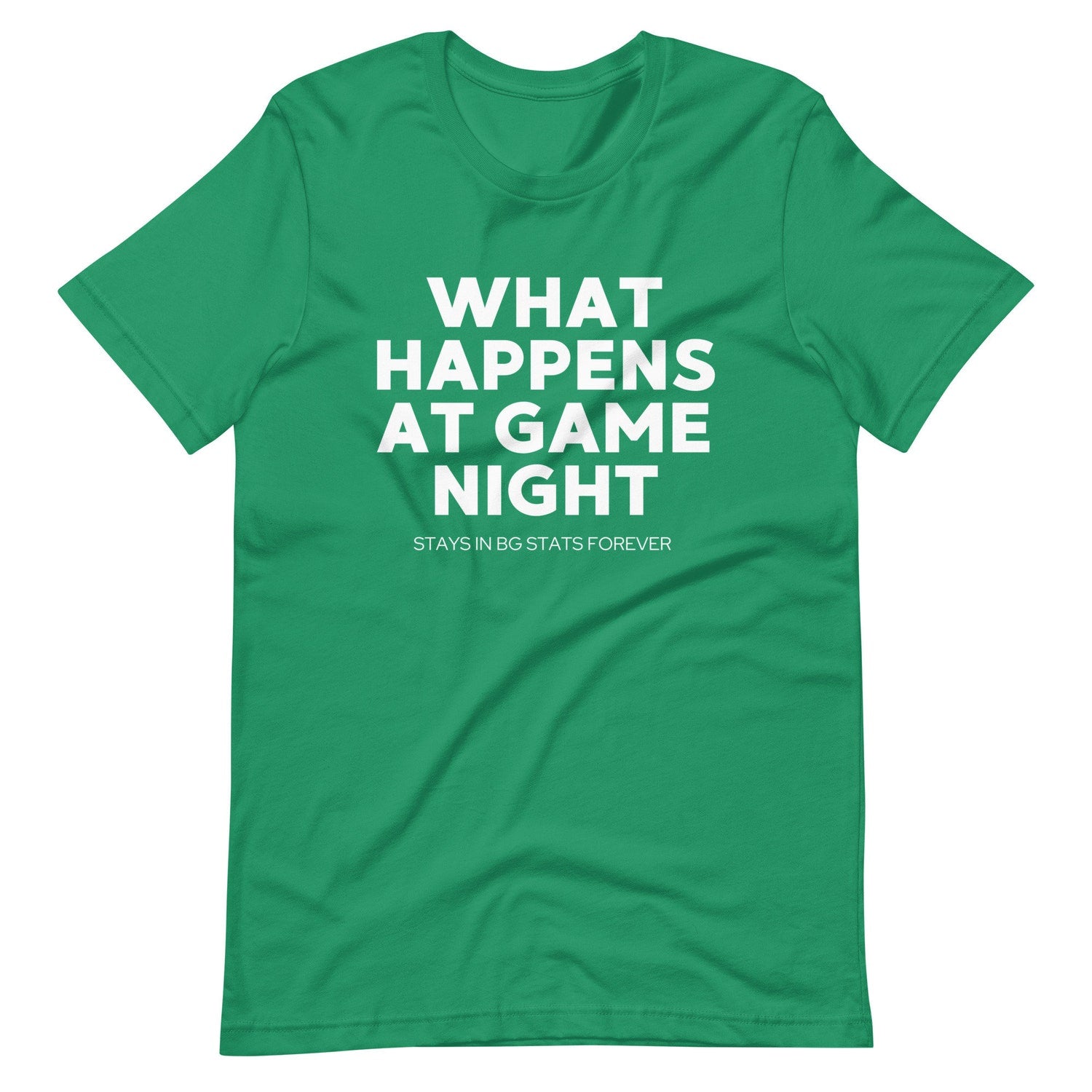 Game Night Stays In BG Stats Forever T-Shirt | Funny Board Game Shirt | Board Gamer Gift
