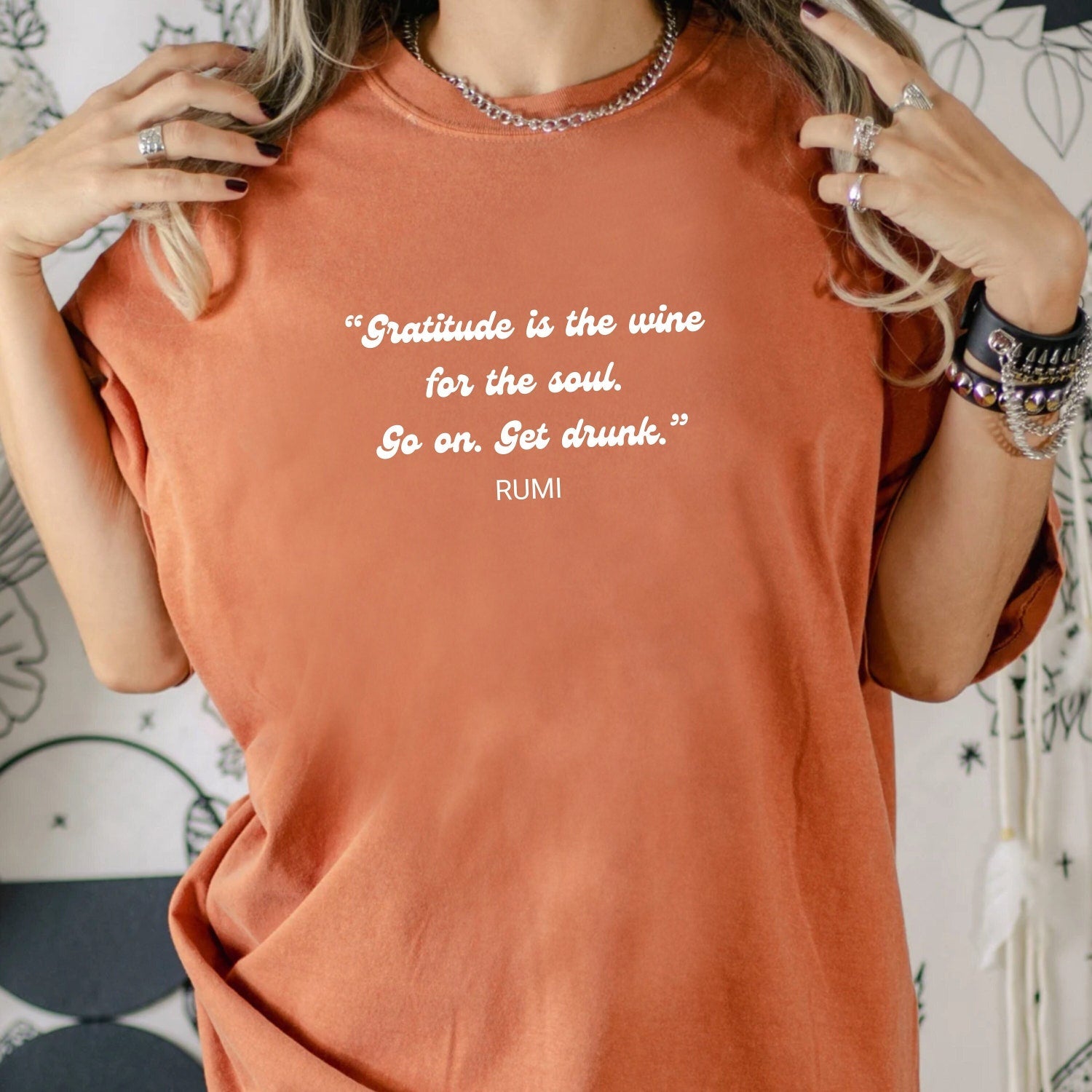 Rumi Gratitude Tshirt | Optimism Yoga Instructor Law Of Attraction Shirt