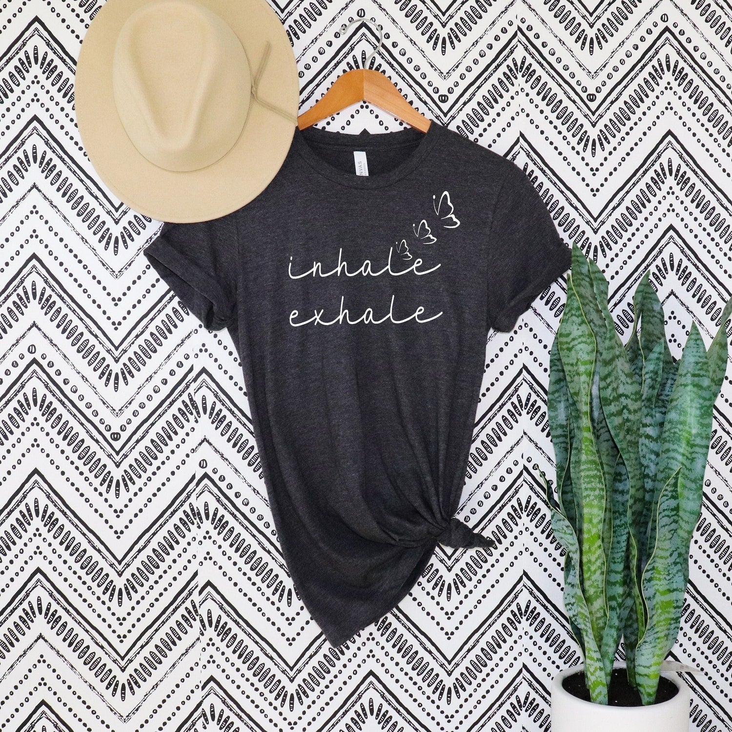 Inhale Exhale Shirt: Yoga Shirt Inspirational Motivational Mindfulness Meditation Shirt Gift