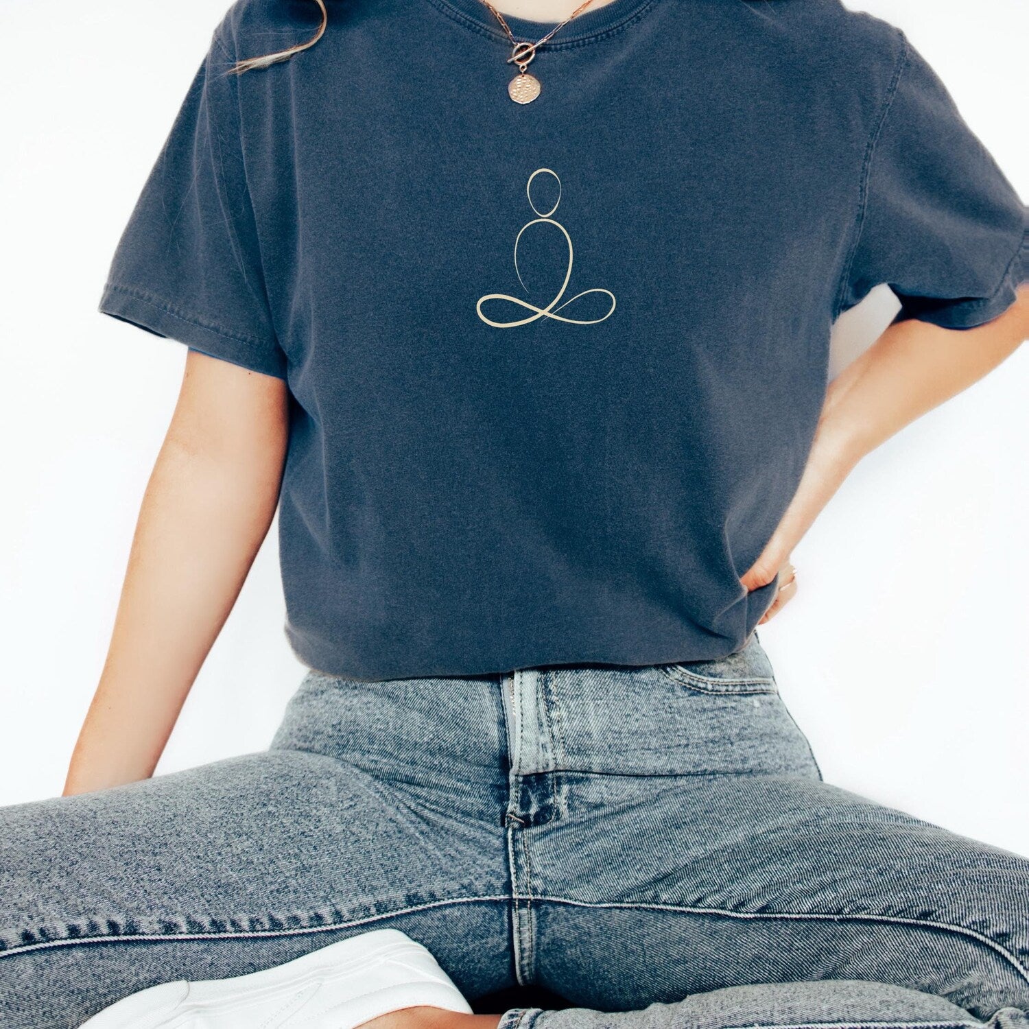Zen Meditation T-Shirt: Yoga Wear, Mindfulness Gift, Minimalist Tee Gift
