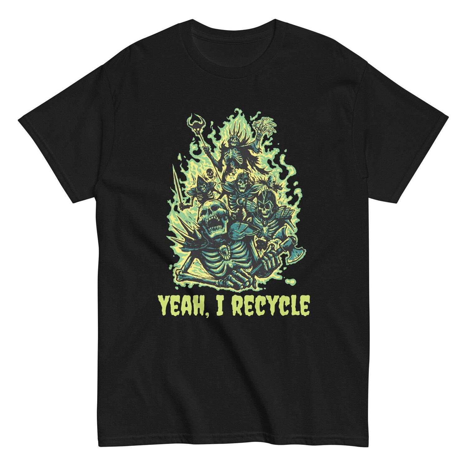 Necromancer - Yeah, I Recycle - Unisex classic tee, Gaming Necromancy Shirt, Gamer Shirts, Boardgamer Shirts, Funny Tabletop Gamer Gifts