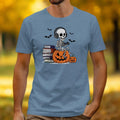 Funny Gamer Skeleton T-Shirt, Halloween Gaming Tee, Spooky Pumpkin Gamer Shirt, Video Game Lover Gift, Halloween Game Party Shirt