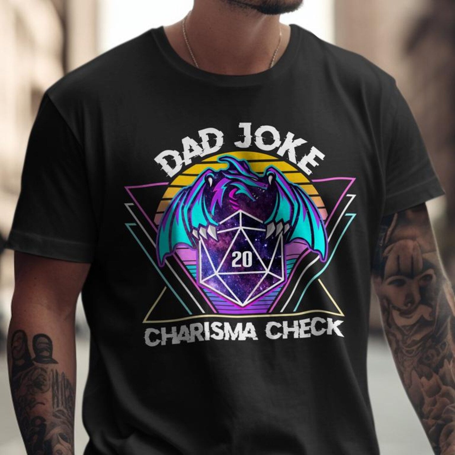 Charisma Check Natural 20 T-Shirt | Funny Father's Day Gift | DND Gamer Tee