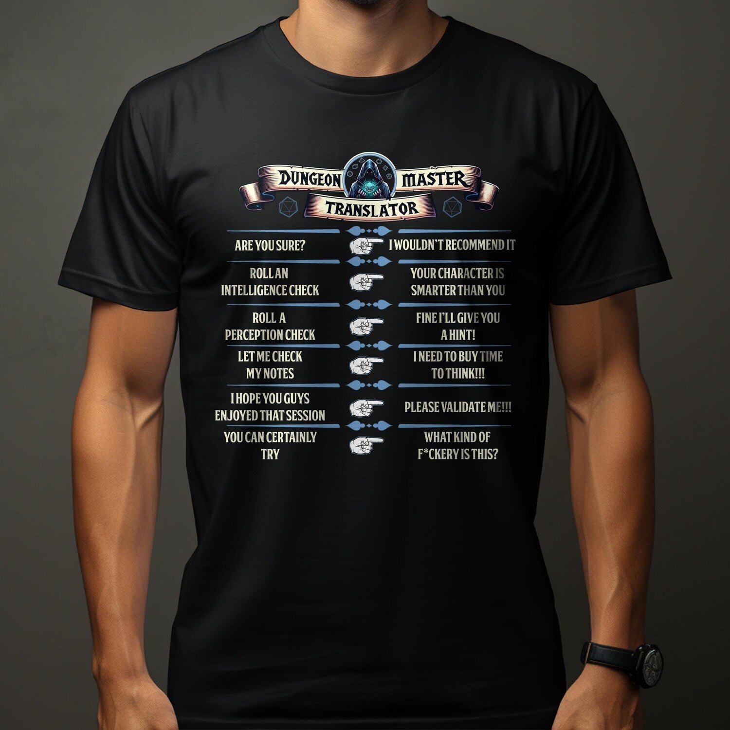 Dungeon Master Funny Shirt | DND Shirt RPG Game Tee | Tabletop Role Playing Shirt