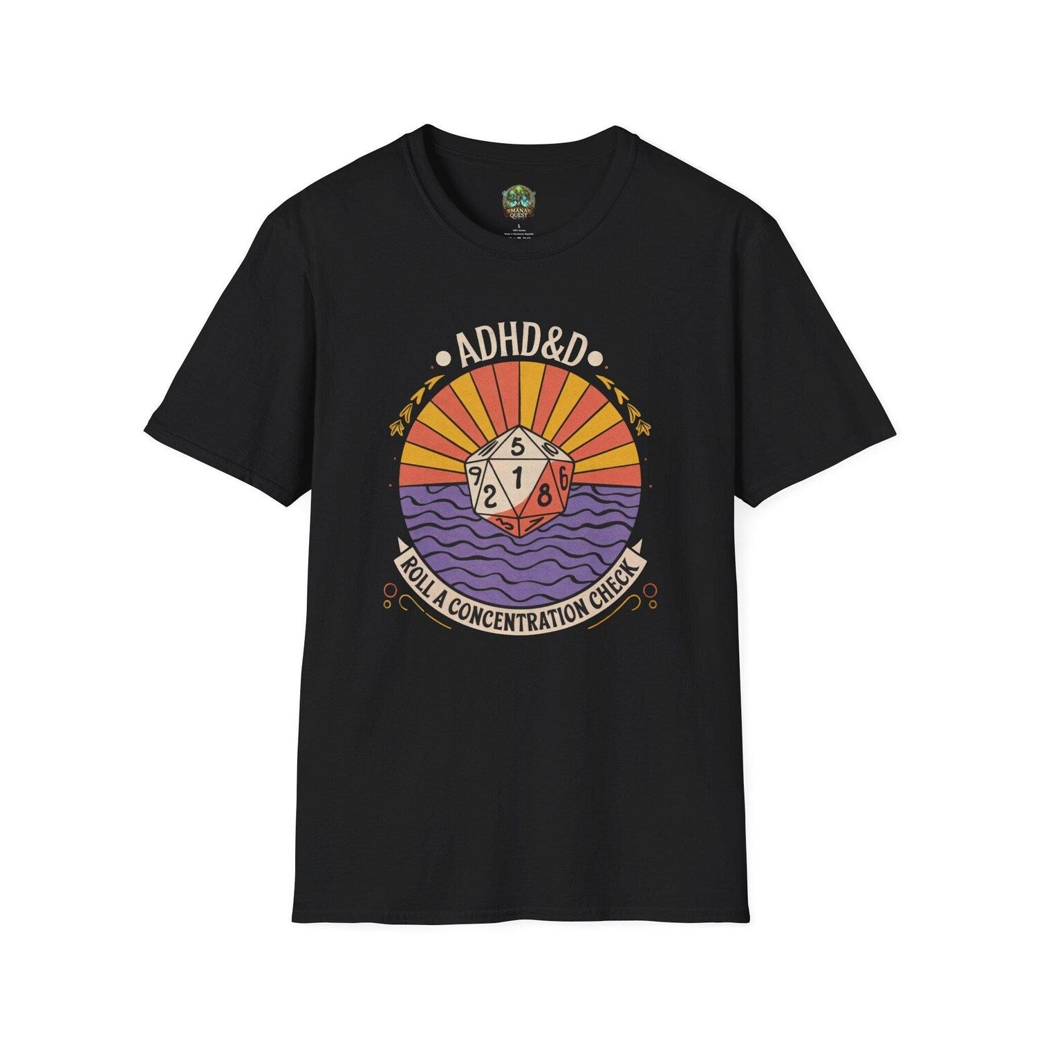 Roll A Concentration Check T-Shirt | Funny DnD Gamer Tee | Roleplayers Geeky Gift