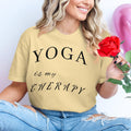 Yoga Is My Therapy Tee Comfort Colors 1717 | Customizable Personalized Funny Relaxation Gift Tee
