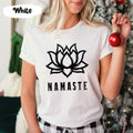 Lotus Flower Tshirts, Namaste Shirt, Botanical Shirts, Yoga Teacher Tees, Yogi Tee, Spiritual Gifts, Gift for Meditation, Mandala T-Shirts