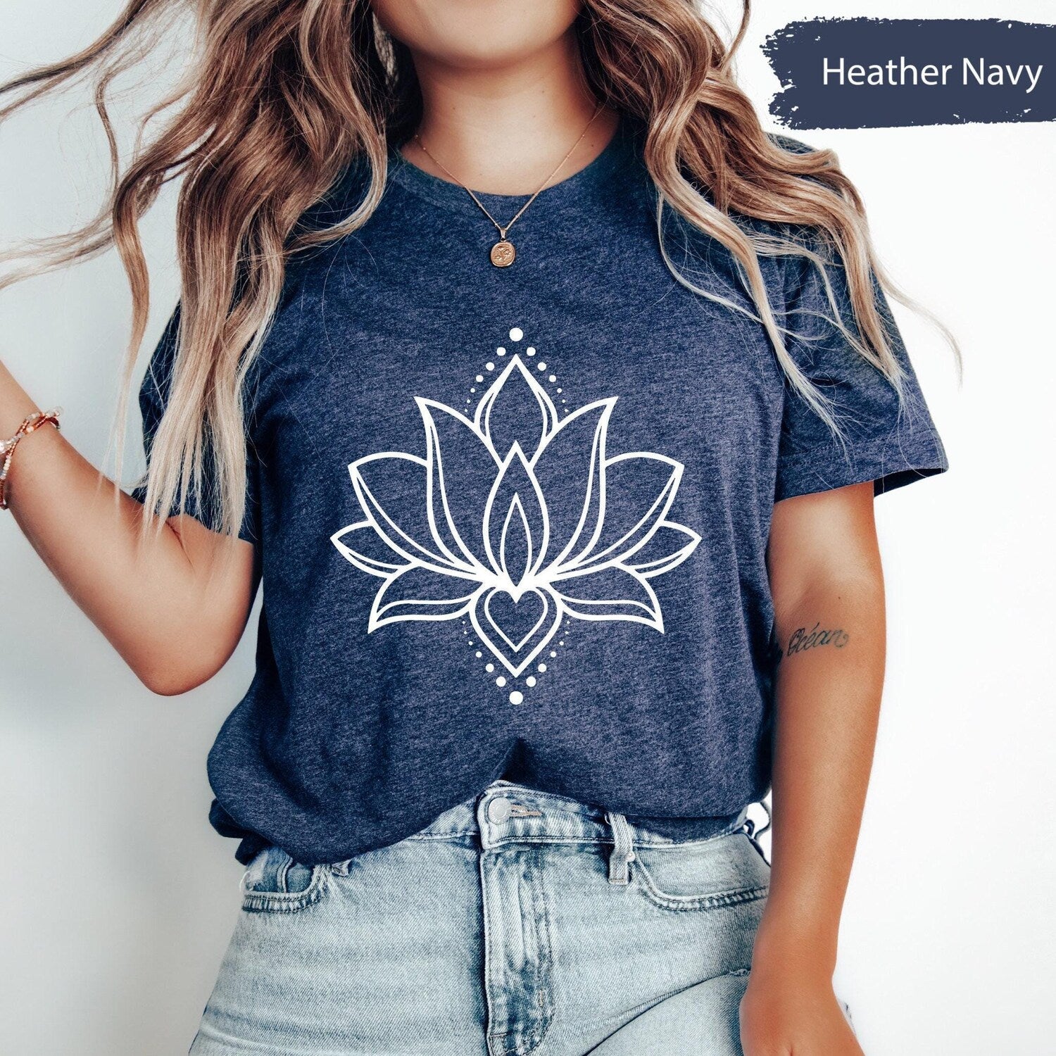 Lotus Flower T-Shirt: Botanical Shirt, Yoga Shirt, Namaste Shirt Gift
