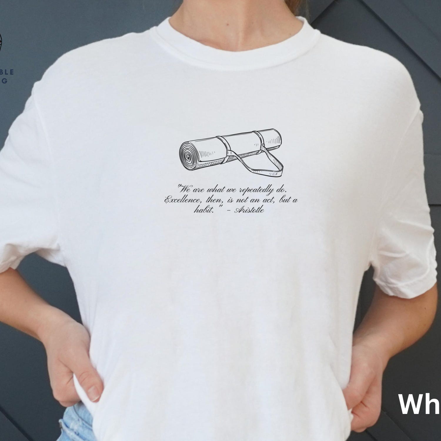 Yoga Aristotle Quote Shirt | Motivational Meditation Tee Sizes S-4XL
