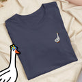 Propeller Hat Goose T-Shirt | Embroidered Comfort Colors Tee | Lightweight Cotton Shirt