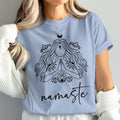 Comfort Colors Namaste Yoga T-Shirt | Spiritual Meditation Pose Graphic Mindfulness Clothing Lover Boho Style Top Tee