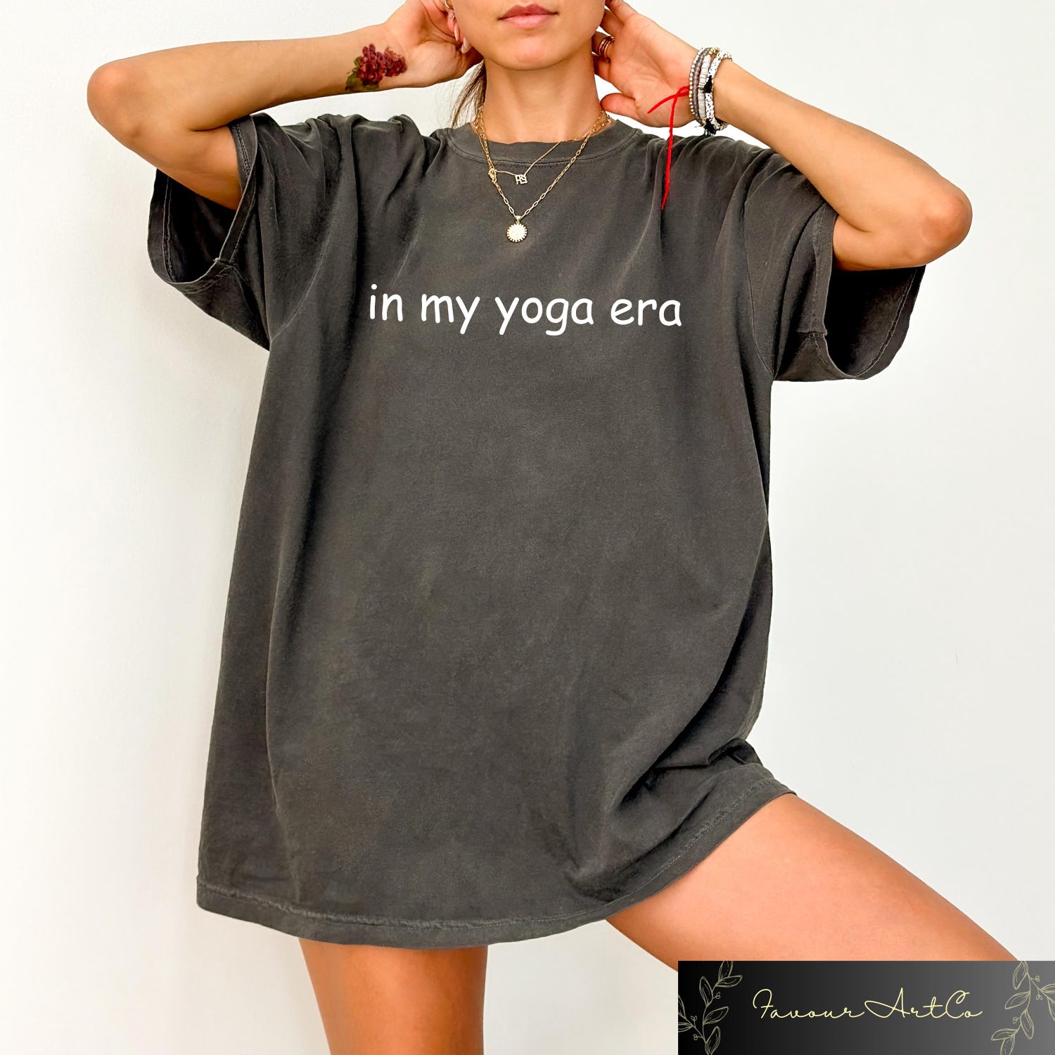Retro Comfort Yoga T-shirt | In My Yoga Era Lover Sweatshirt Fitness Workout Meditation Crewneck Mom Tee Gift