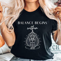Yoga Meditation Shirt: Unisex T-shirt, Men Women Tee Yoga Quotes Mindfulness Workout Top Gift