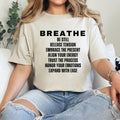 BREATHE Acronym Shirt: Mindful Self-Care Tee, Mental Health Meditation Wellness Gift