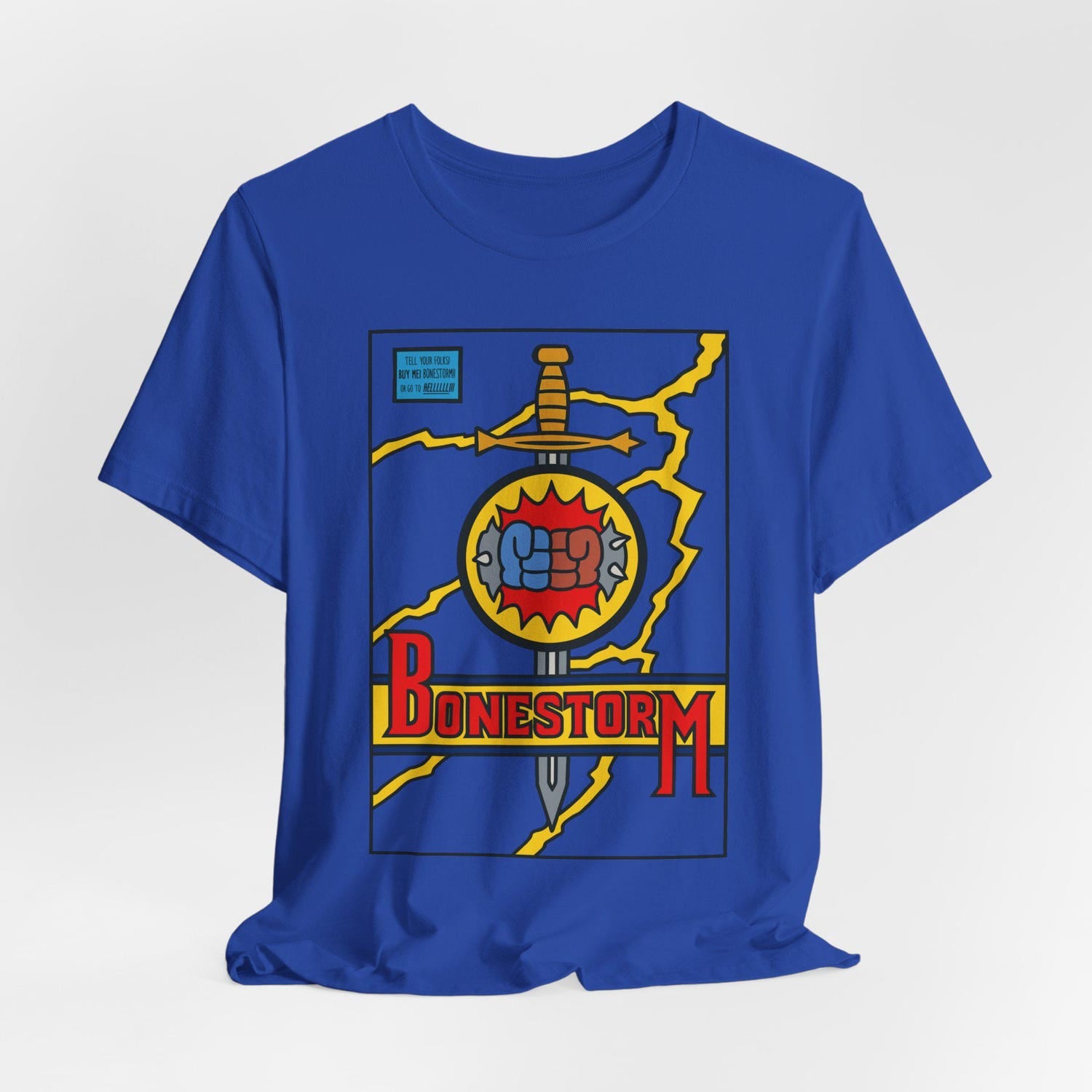 Bonestorm T-Shirt, Retro Gaming Parody Tee, Funny 90s Video Game Shirt, Buy Me or Go to Hell Shirt, Classic Gamer Gift