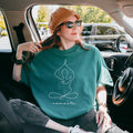 Namaste Line Art Yoga Shirt: Minimalist Pose Comfort Colors Tee, Mindful Meditation Gift