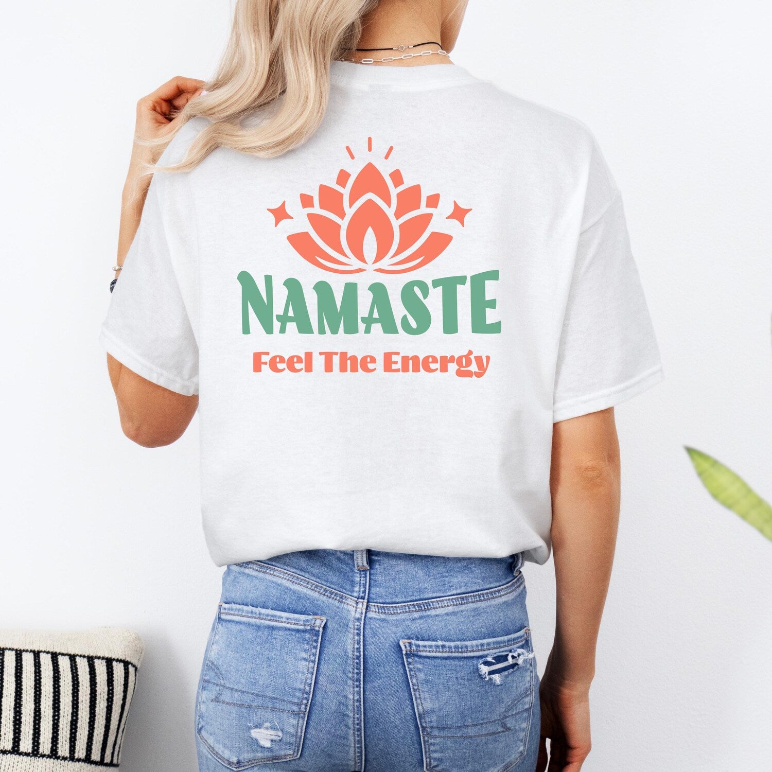 Yoga Namaste T-Shirt: Backprint, S-2XL Yoga Meditation Top
