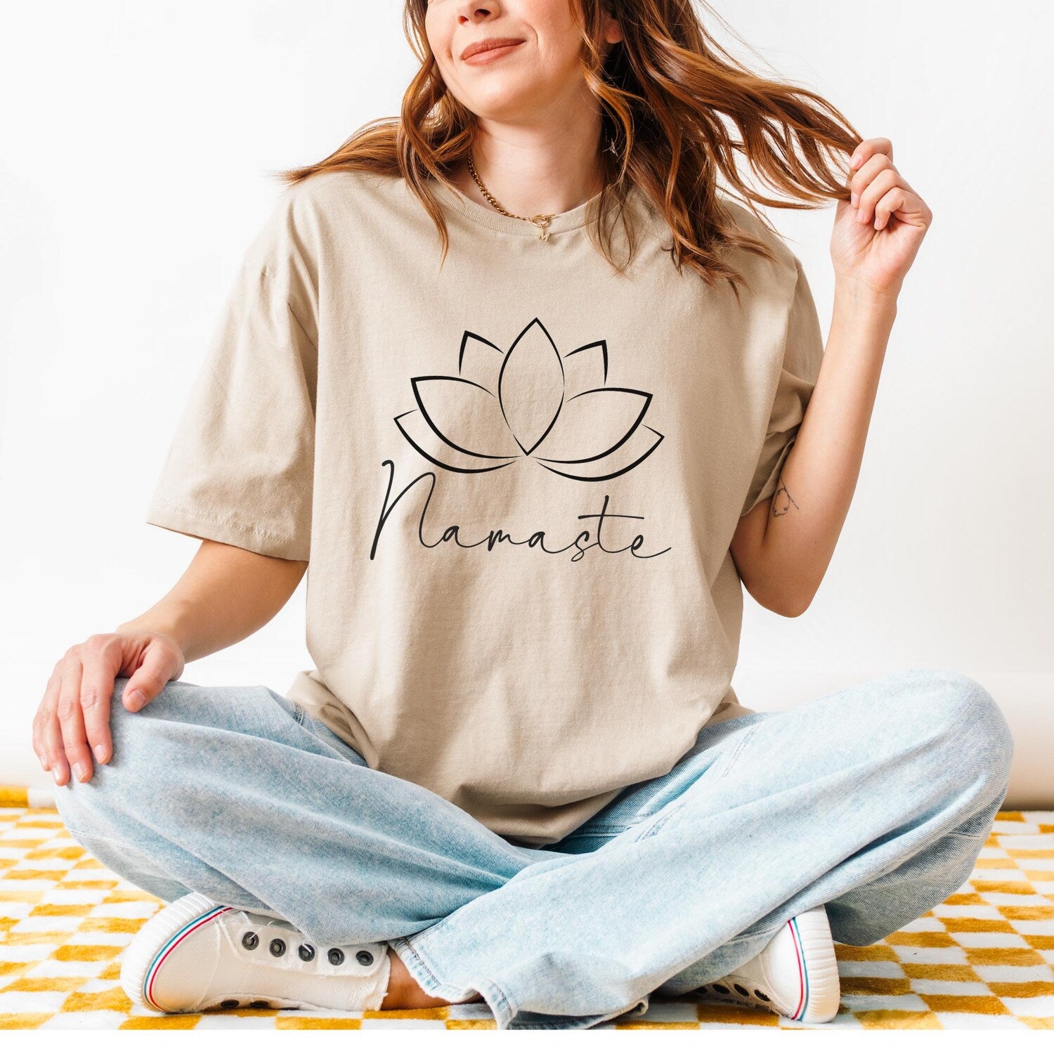 Lotus Flower Yoga Shirt | Mandala Namaste Spiritual Zen Apparel Tee