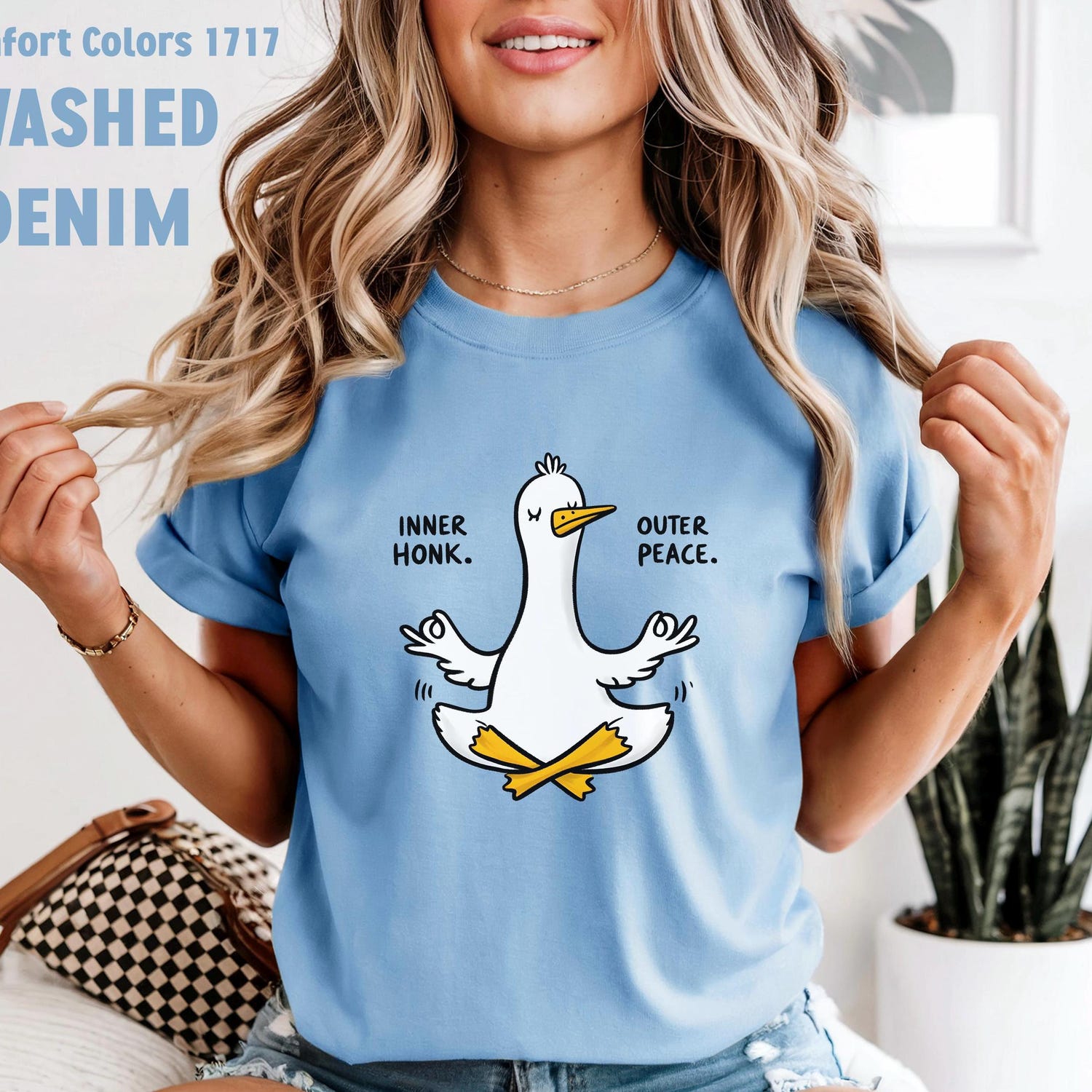 Silly Goose Yoga Shirt: Comfort colorsÂ®, Funny Yoga Shirt, Goose Shirt Gift