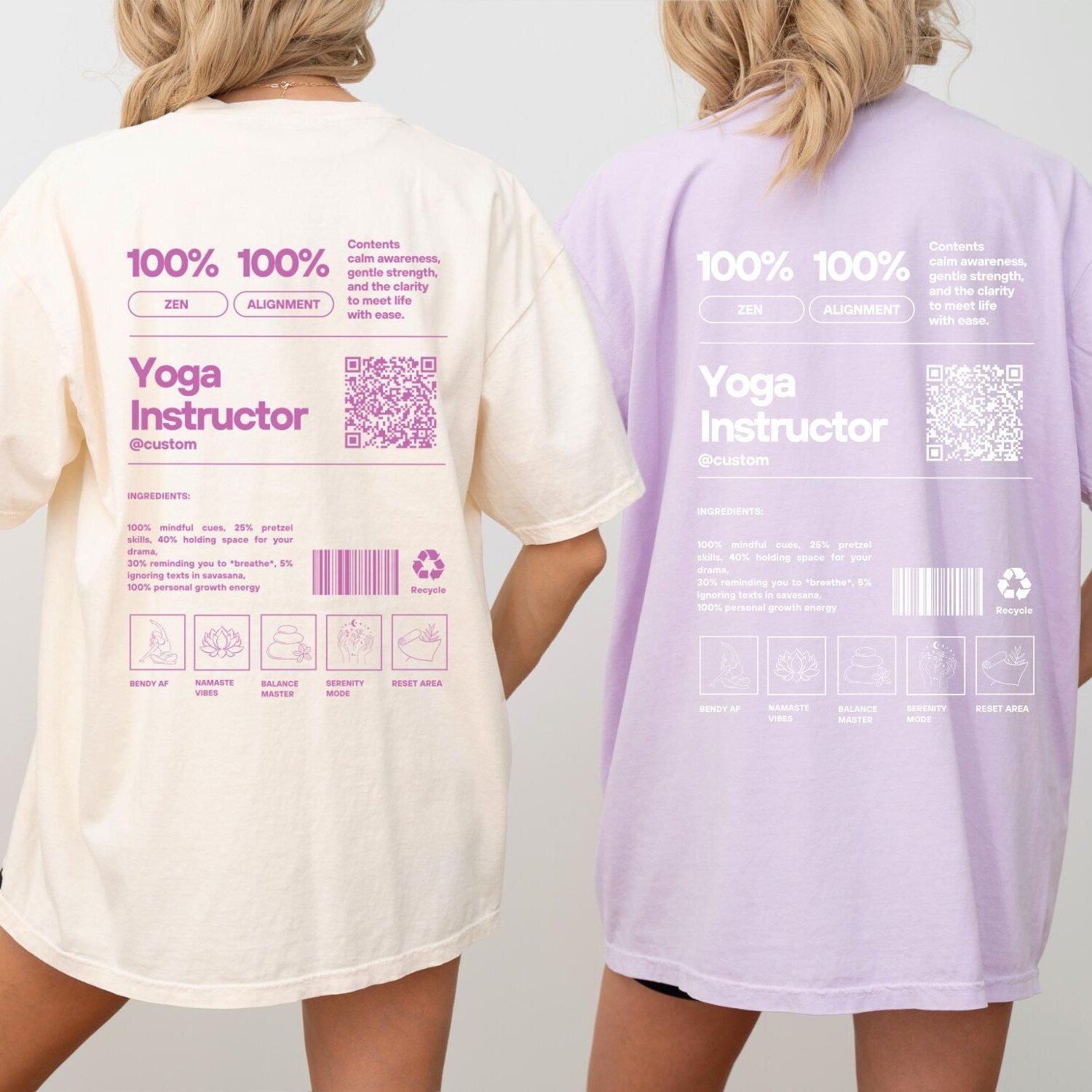 Yoga Shirt for Yoga Lover: Funny Shirt for Yoga Instructor, Zen Mental Health Meditation Tee