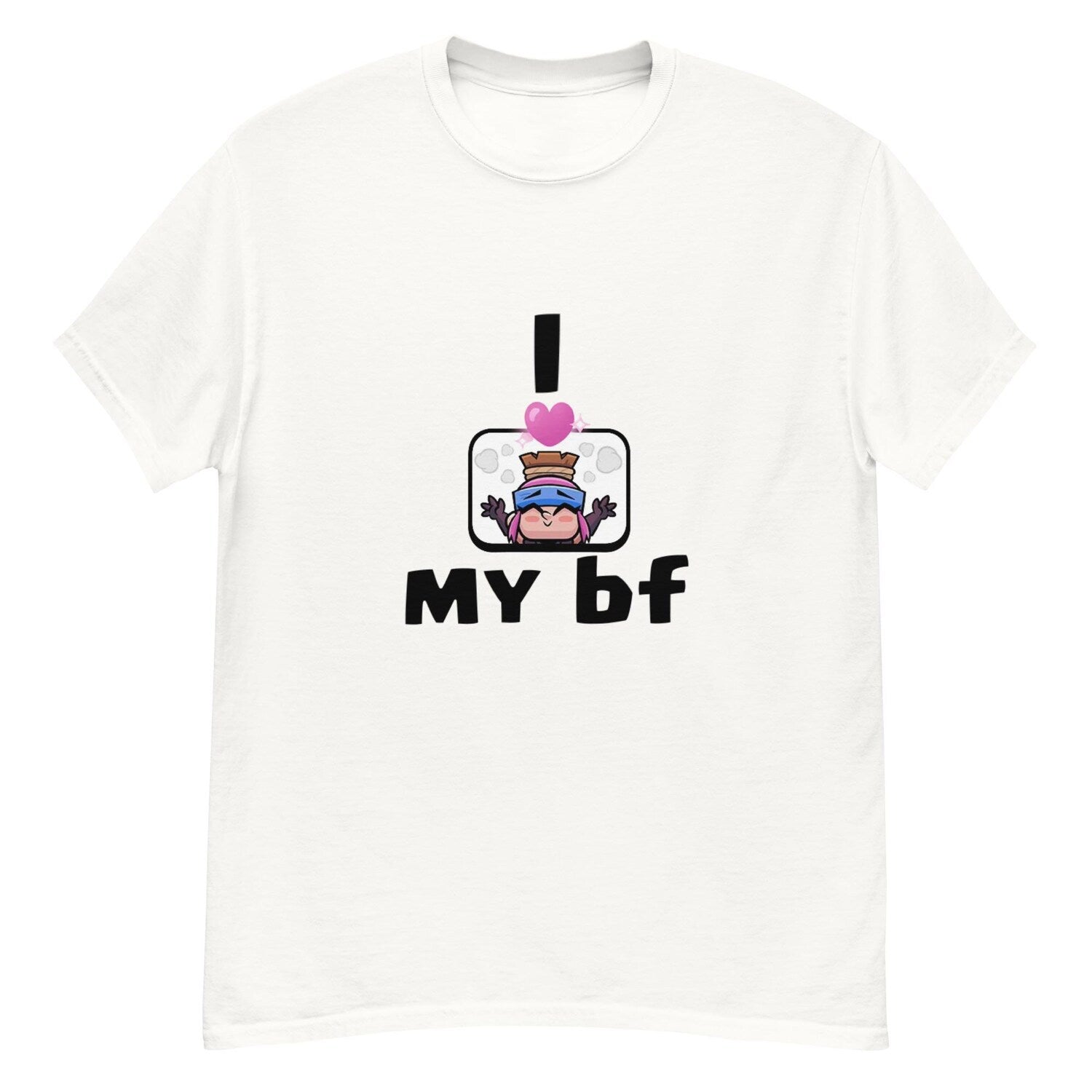 I Heart My BF Clash Royale T-Shirt | Matching Gamer T shirt For Couples | Funny Gamer Tee