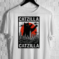 Catzilla King Of Pawster Paws Tee, Cat Lover Gift, Funny Unisex Cotton T-Shirt, Gamer Cult Movie Music Shirt