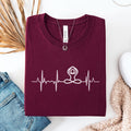 Yoga Heartbeat T-Shirt: Spiritual Tee, Namaste Shirt Meditation Relaxation Wellness Gift