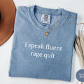Speak Rage Quit T-Shirt | Funny Gaming Shirt | Gamer Humor Tee For Gamers
