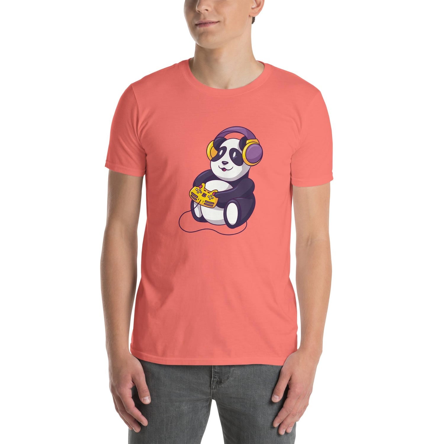 Panda Gamer T-Shirt: Funny Comic Art Tee