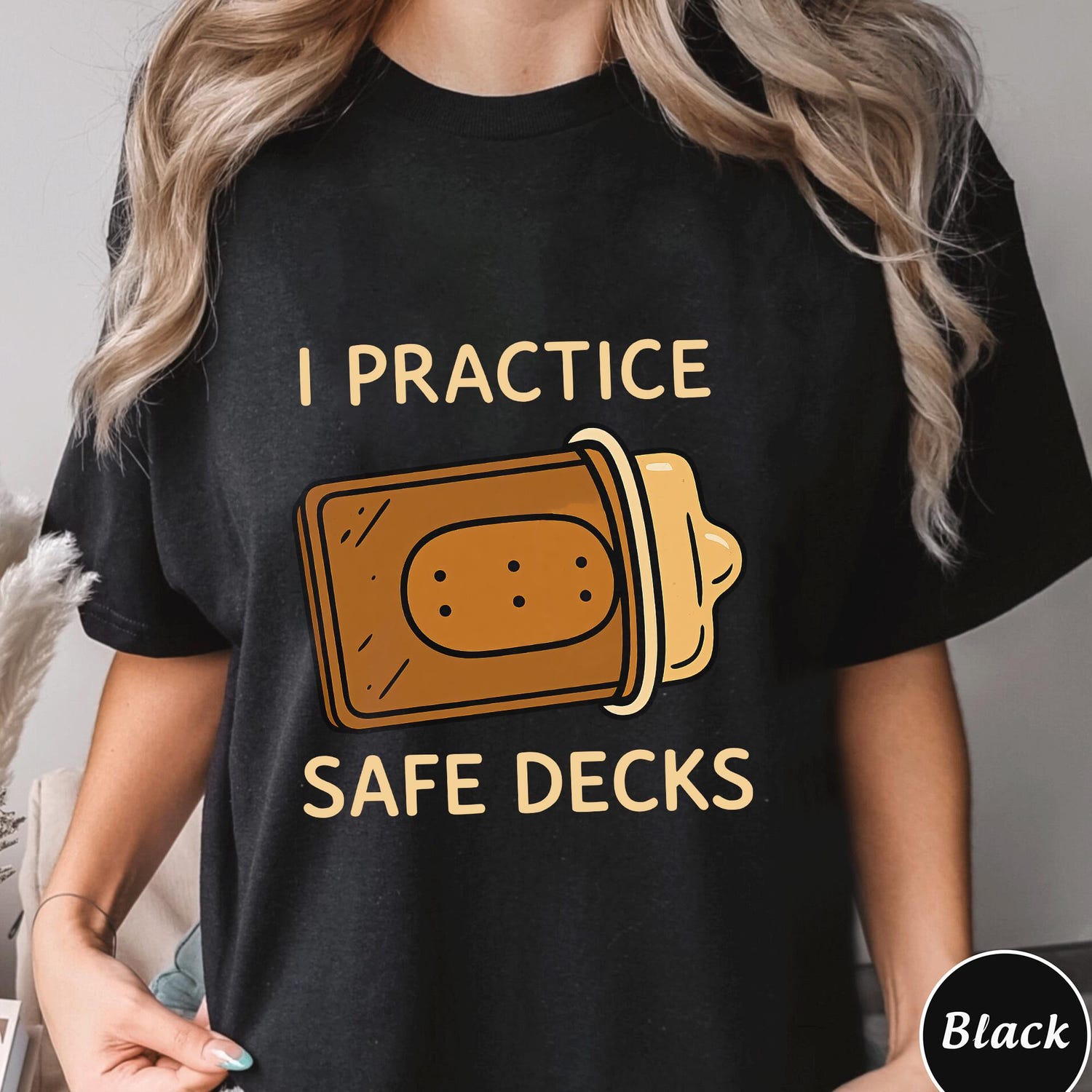 Practice Safe Decks T-Shirt | Funny Card Game Sweatshirt | Humorous Gaming Player Hoodie