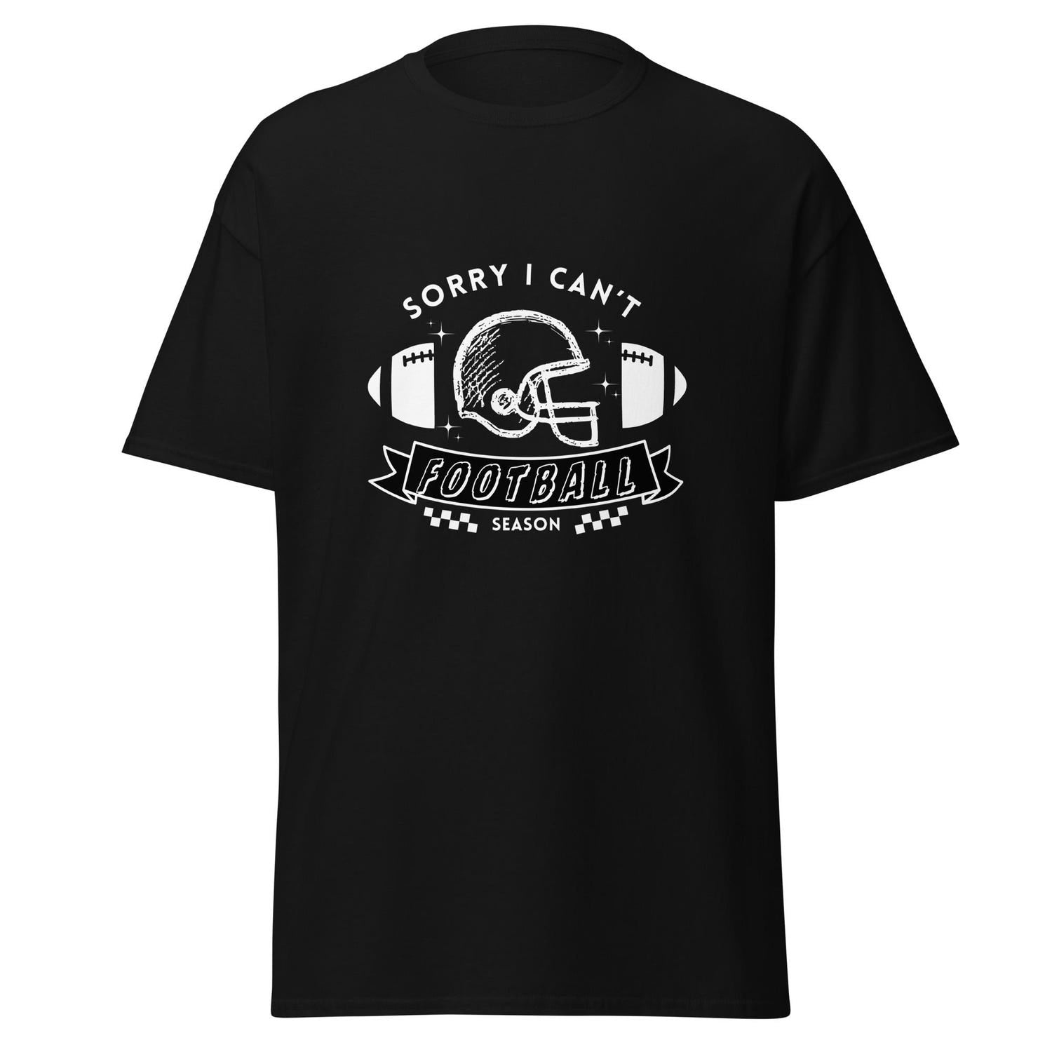 Sorry I Can't It's Football Season T-Shirt | Retro Checker Trendy Football Tee, Funny NFL Game Day Shirt for Fans