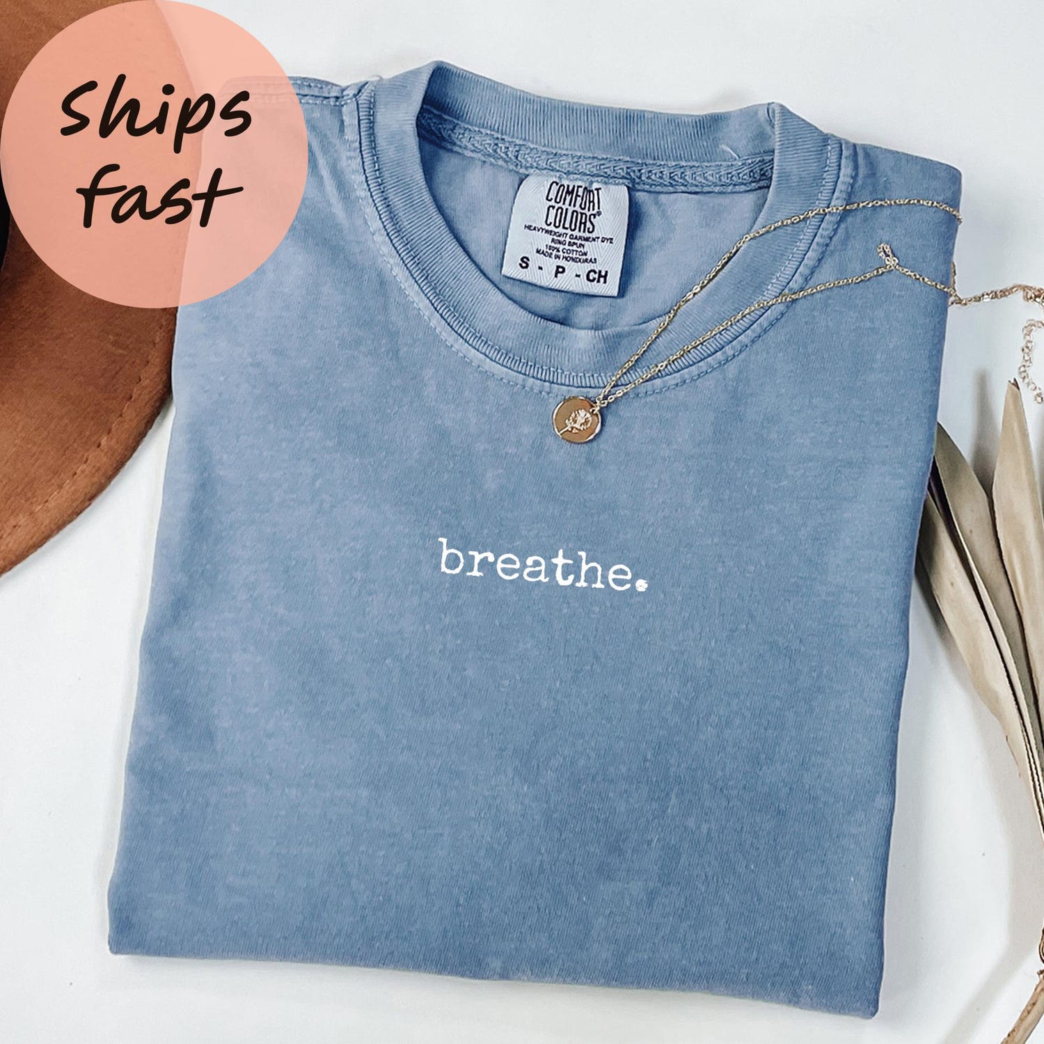 Comfort Colors Breathe Shirt | Minimalist Zen Yoga Relaxation Meditation Inspirational Positive T Shirt Tee