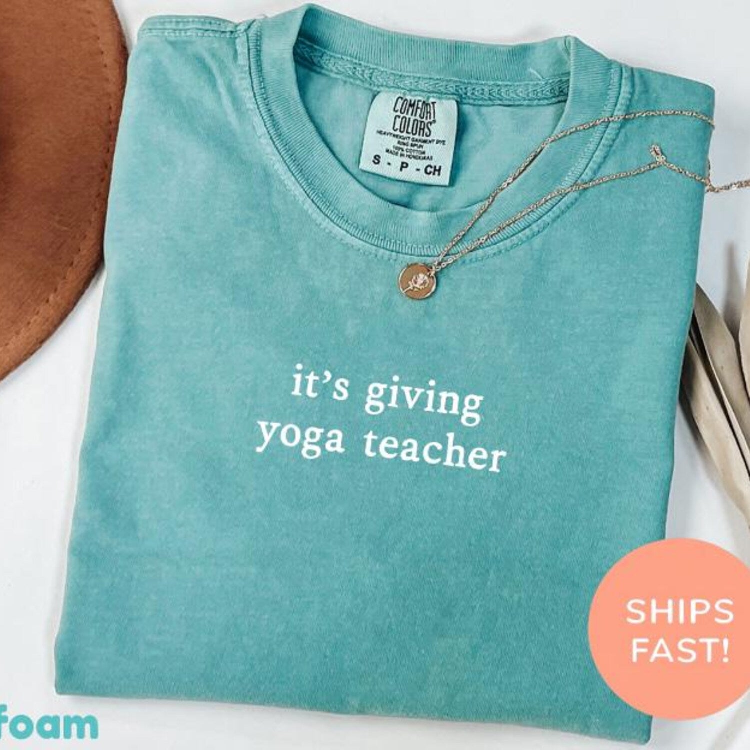 Comfort Colors It's Giving Yoga Teacher Shirt | Instructor Class Relaxing Gift Tee