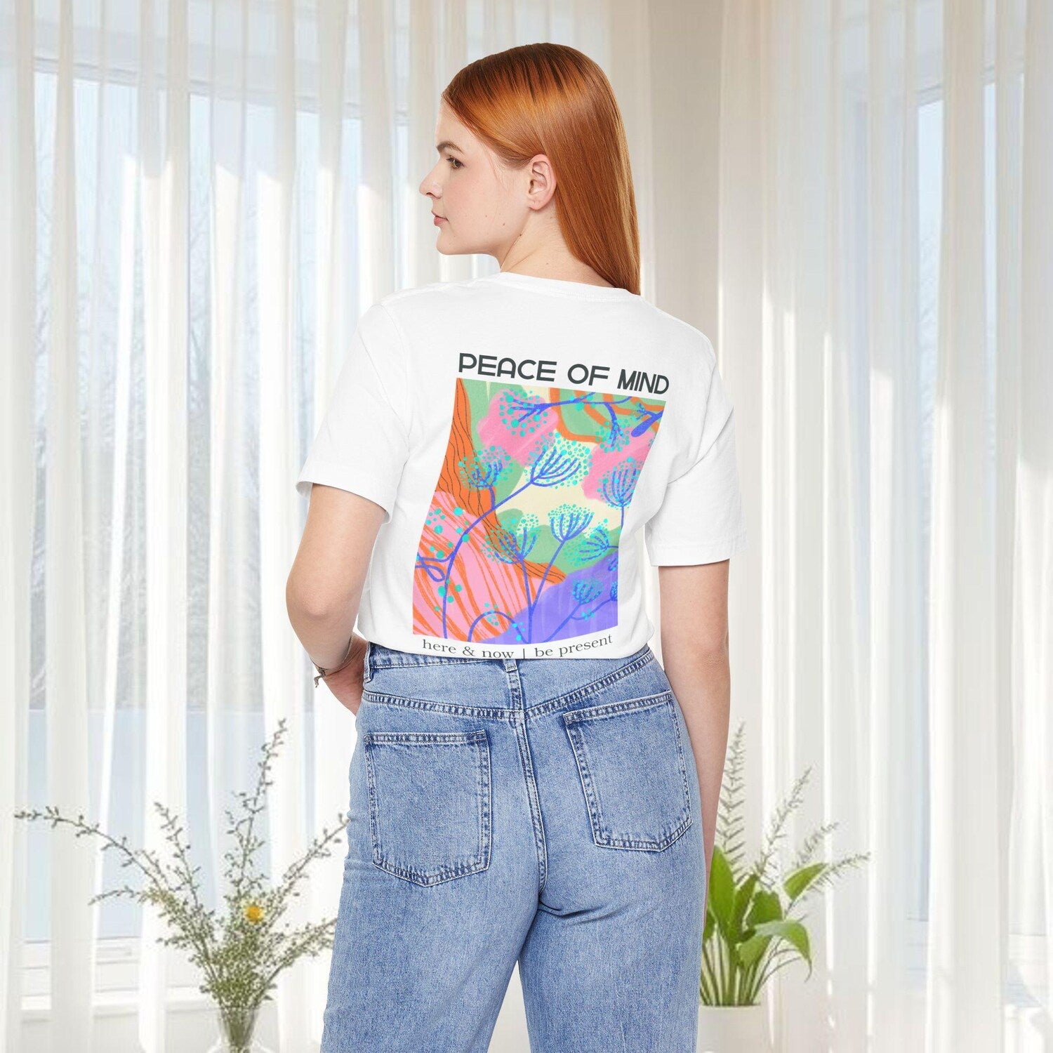 Peace of Mind Graphic Unisex Tee: Mindfulness T-Shirt, Positive Quote Shirt Gift
