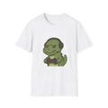 Dino Gamer T-Shirt | Funny Dinosaur with Headphones Tee | Retro Gaming Apparel