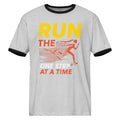 Run The Day T-Shirt | Motivational Fitness Tee | One Step At A Time Running Shirt