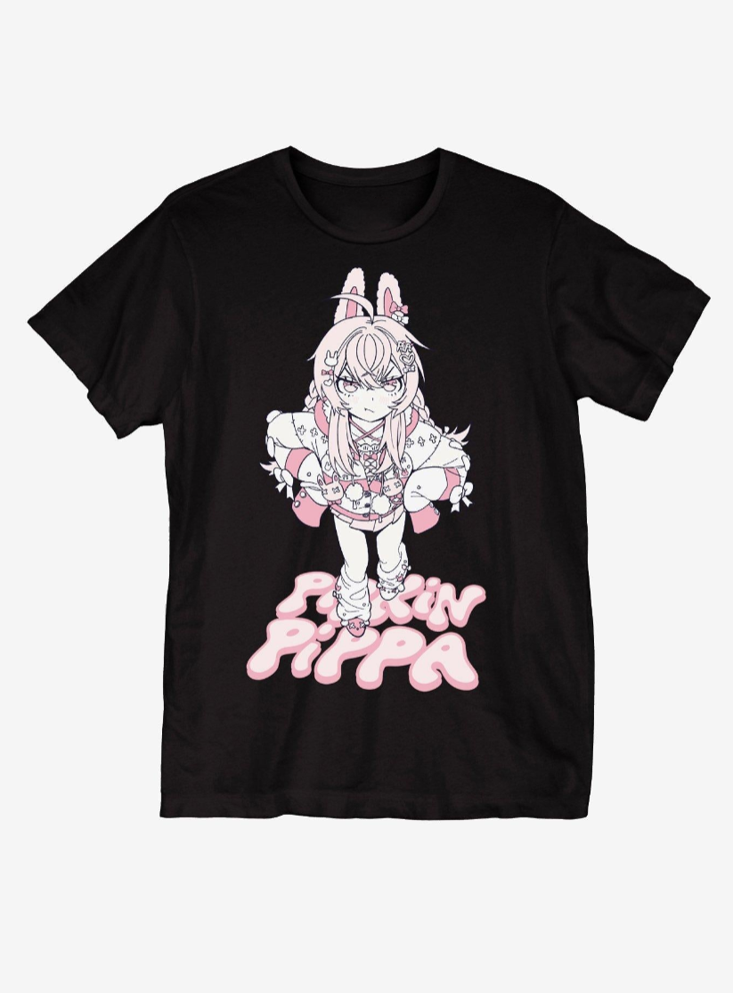 Pipkin Pippa Bunny Boyfriend Fit Girls T-Shirt By Animebae