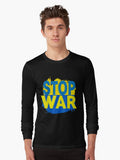 I Stand With Ukraine Stop War Support Ukrainians Long Sleeve Shirt Long Sleeve T Shirt Peace Message