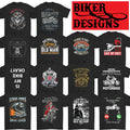 Biker Tshirt Motorbike Motorcycle Cafe Racer Chopper Bike Mens Funny Skull Top T-Shirt | Classic Streetwear | Trending Fashion Apparel