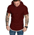 Hot Selling Mens Muscle Hooded Hooded Short Sleeved Tshirt Sports Top New T-Shirt | Classic Streetwear | Trending Fashion Apparel