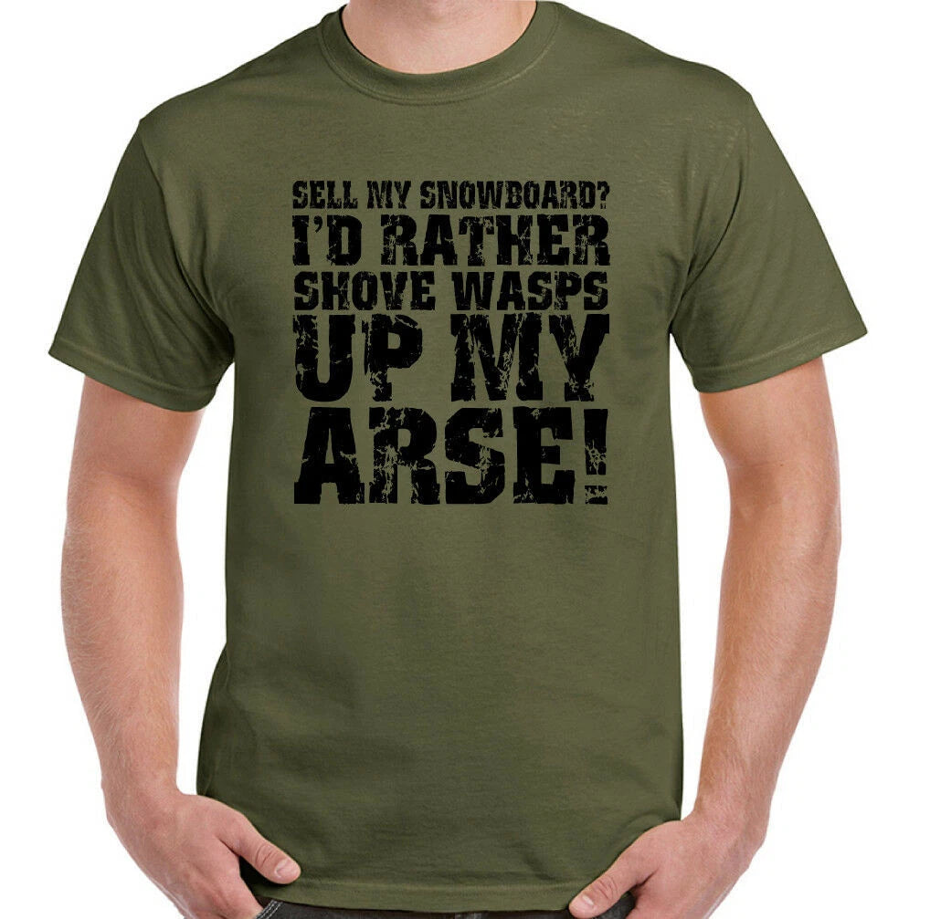 Snowboarding Tshirt Mens Funny Snowboard Tee Top Unisex Sell My T-Shirt | High-Quality Print | Perfect For Daily Wear