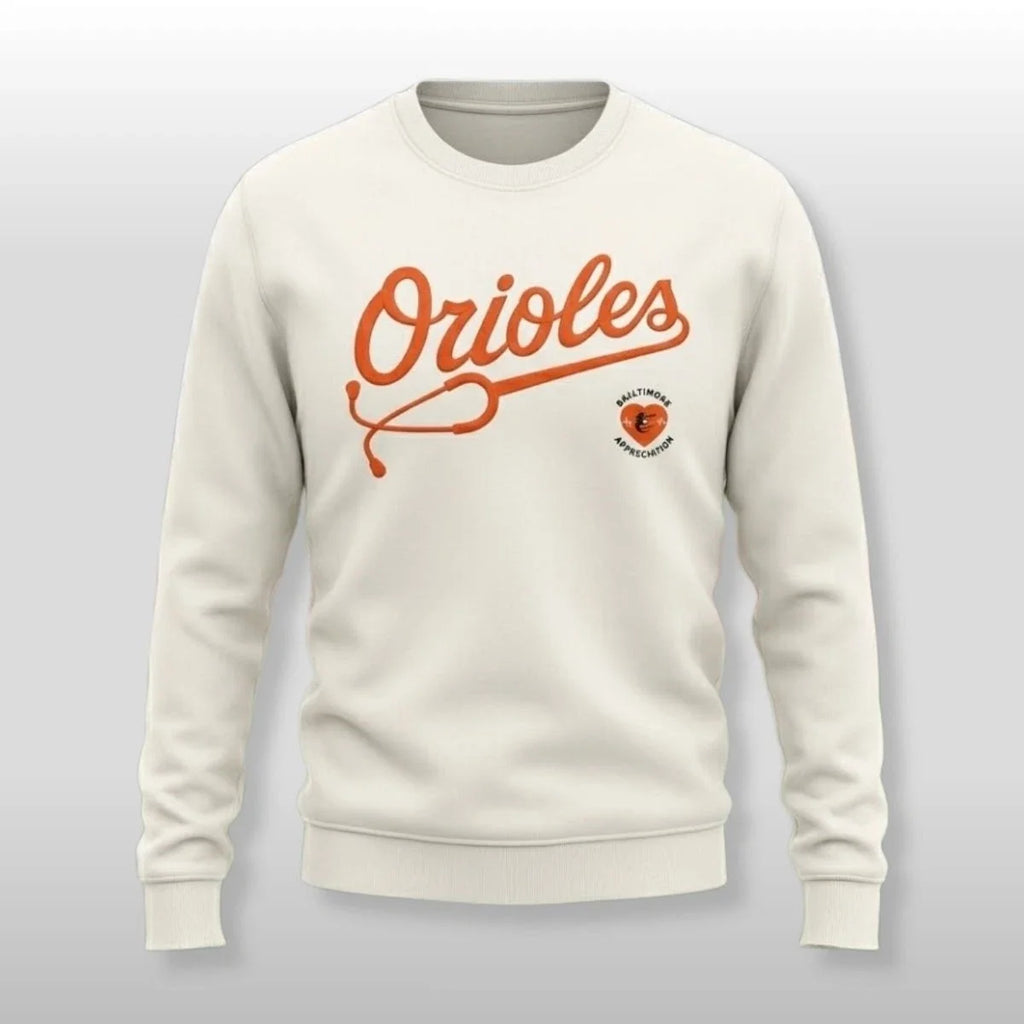 2026 Oriole Healthcare Appreciation Night May 11 Sweater Giveaway Unisex T-shirt, Sweatshirt, Hoodie, Long Sleeve Tee