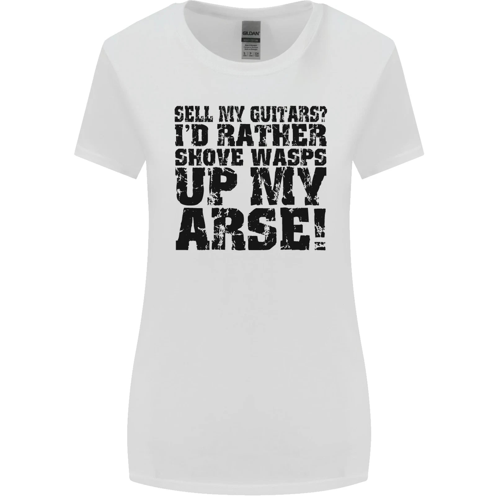 Sell My Guitars Guitar Guitarist Funny Womens Wider Cut Tshirt T-Shirt | Comfort-Fit Style | Comfortable All-Day Fit
