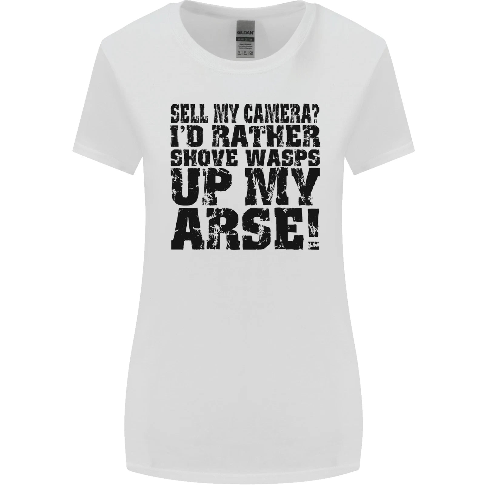 Sell My Camera Photographer Photography Womens Wider Cut Tshirt T-Shirt | Comfort-Fit Style | Comfortable All-Day Fit