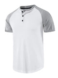 Hot Selling Mens Short Sleeve Henley Shirt Casual Shirts Button Tops Blouse New T-Shirt | High-Quality Print | Perfect For Daily Wear