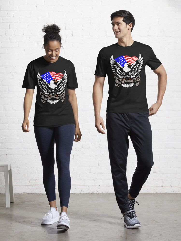 American Pride Active Shirt T Shirt Clean Design