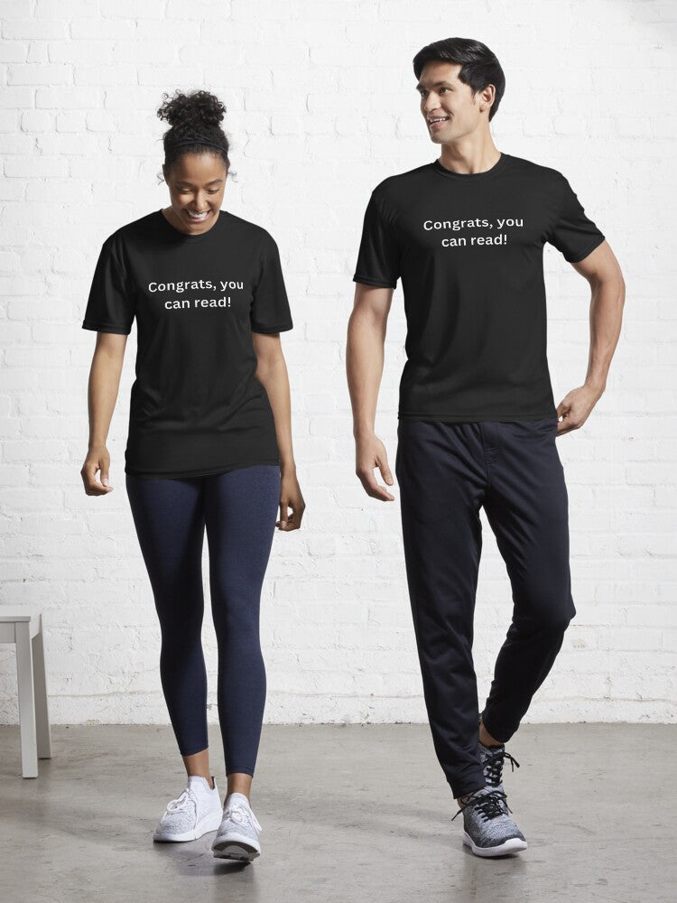 Congrats You Can Read Active T Shirt T Shirt Gift Ready