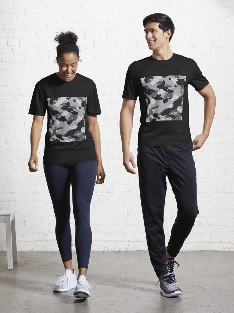 Grey Camo Active T Shirt T Shirt High Search Demand Hot Search US